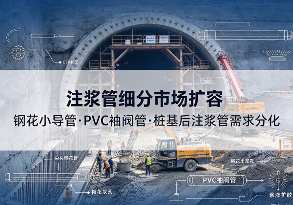 恒山注浆管细分市场扩容，隧道钢花小导管、PVC 袖阀管、桩基后注浆管需求分化
